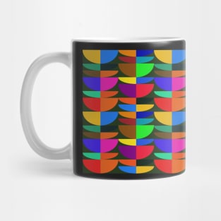 mid century modern minimalist colorful pattern Mug